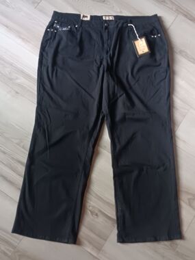 Earl Jeans Black Women's Chinos with Studded Pocket Detail